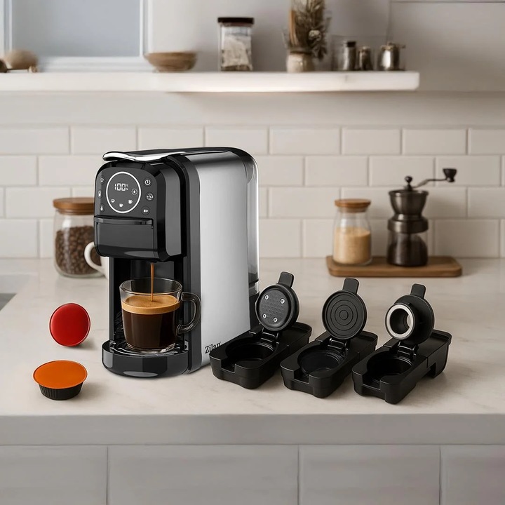 Aparat de cafea 3 in 1 Zilan ZLN2846 cu capsule, Presiune 20 bar, Capacitate 700 ml, Putere 1400W