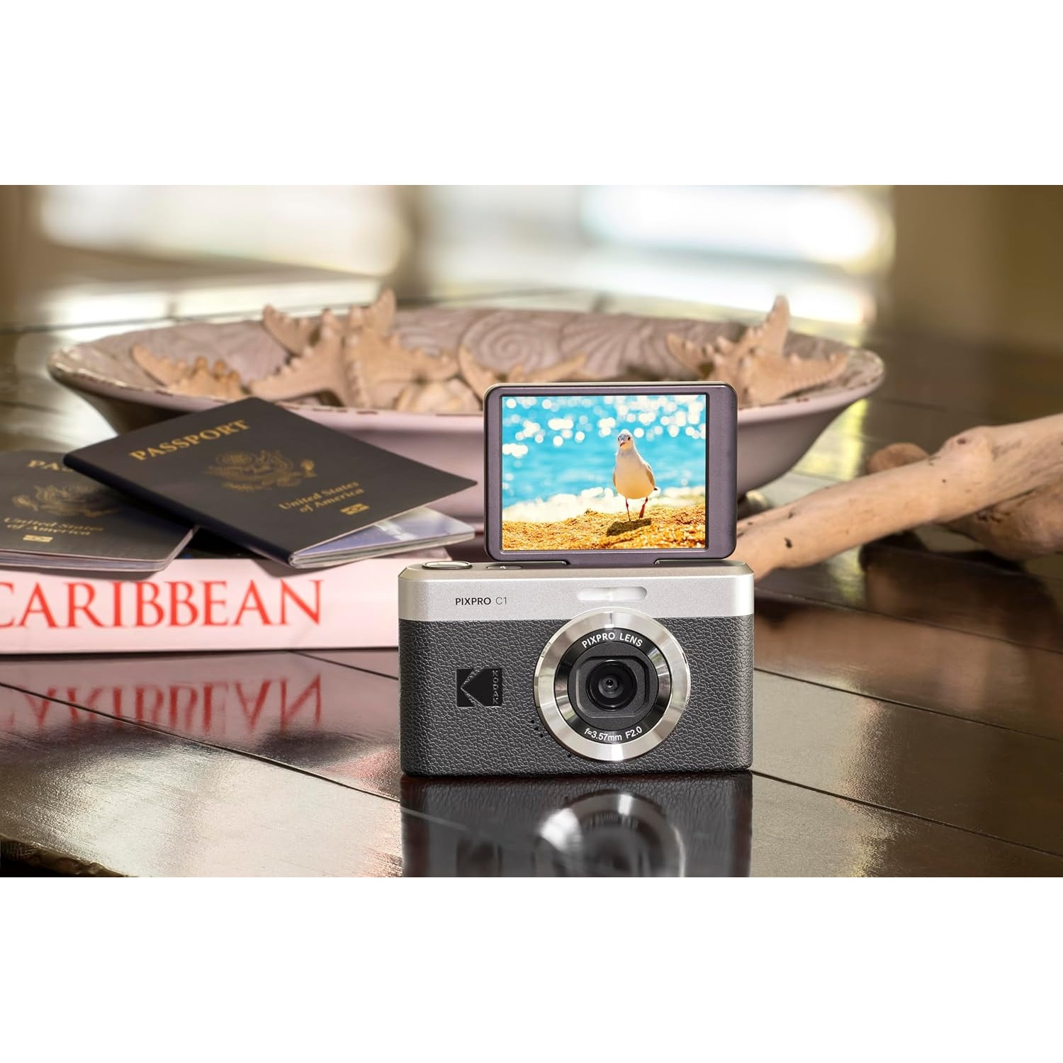 Pachet Aparat Foto KODAK PIXPRO C1 Retro Vlogging Camera – Full HD