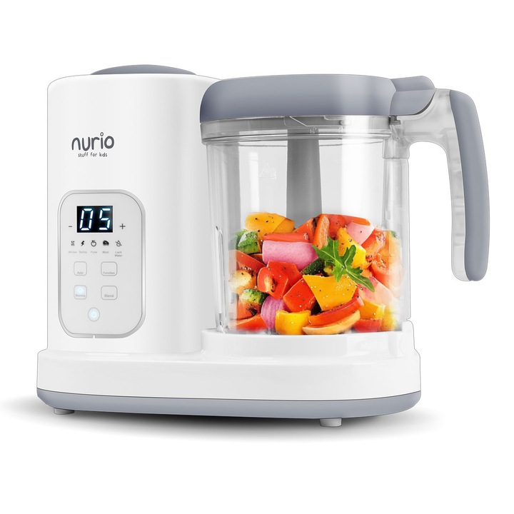 Aparat de Gatit Nurio 6 in 1 pentru Hrana Bebelusi – Cu Temporizator si Curatare Automata