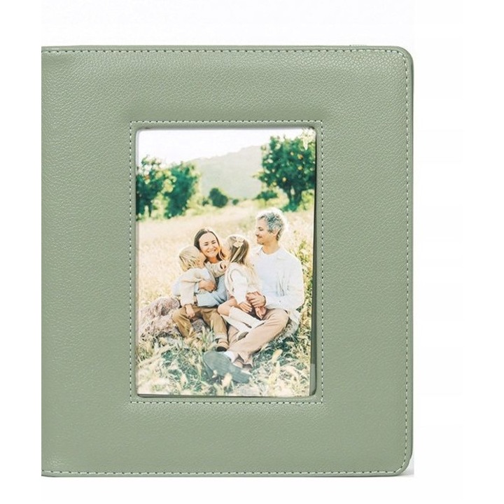 Album foto LoveInstant, 10x15 cm, 160 fotografii, verde, imitatie piele