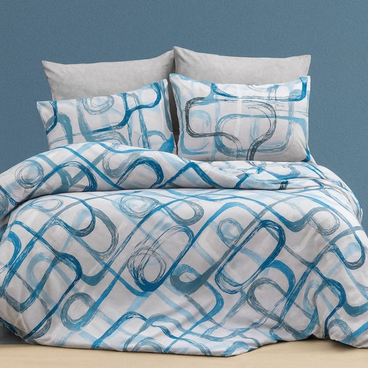 Set de lenjerie de pat Spalno Belio.bg Vis geometric, bumbac, set MARE