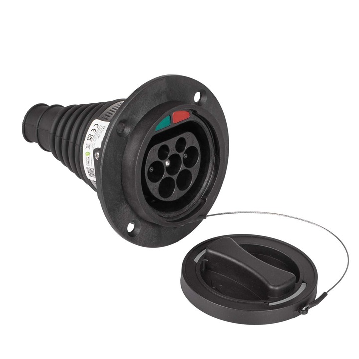 Priza de incarcare tip 2 Akyga AK-SC-E25, monofazata, 32A, IP44