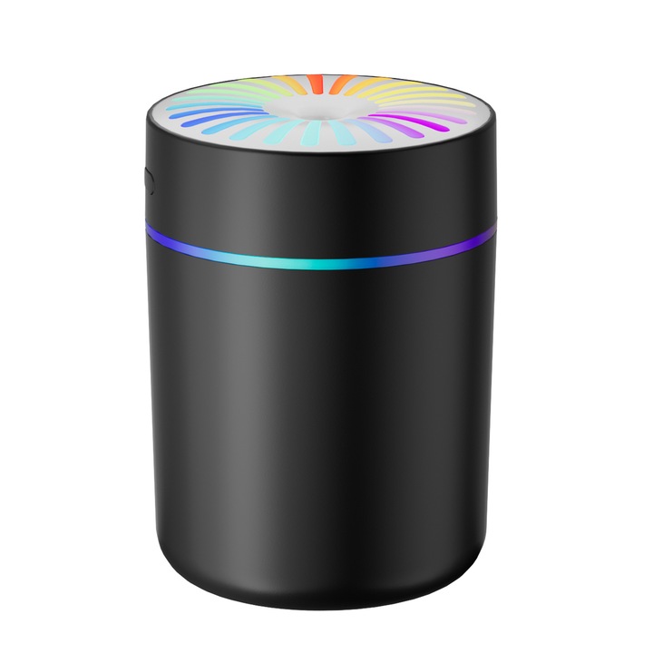 USB párásító, párologtató, 500 ml, fekete