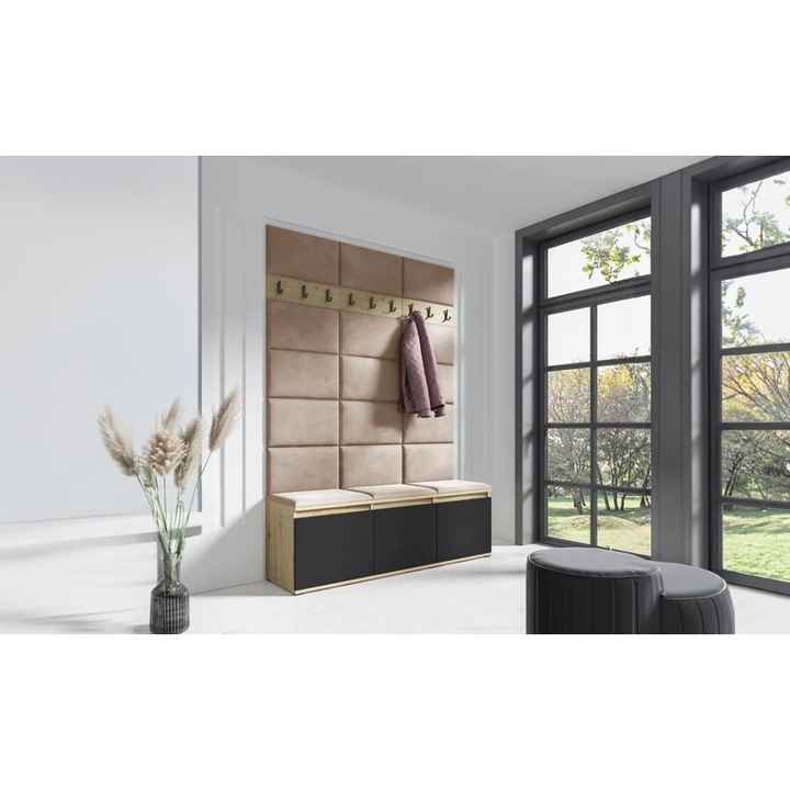 Cuier Hol Max 6 Culoare Bej inchis cu Artisan 150x215x40 cm