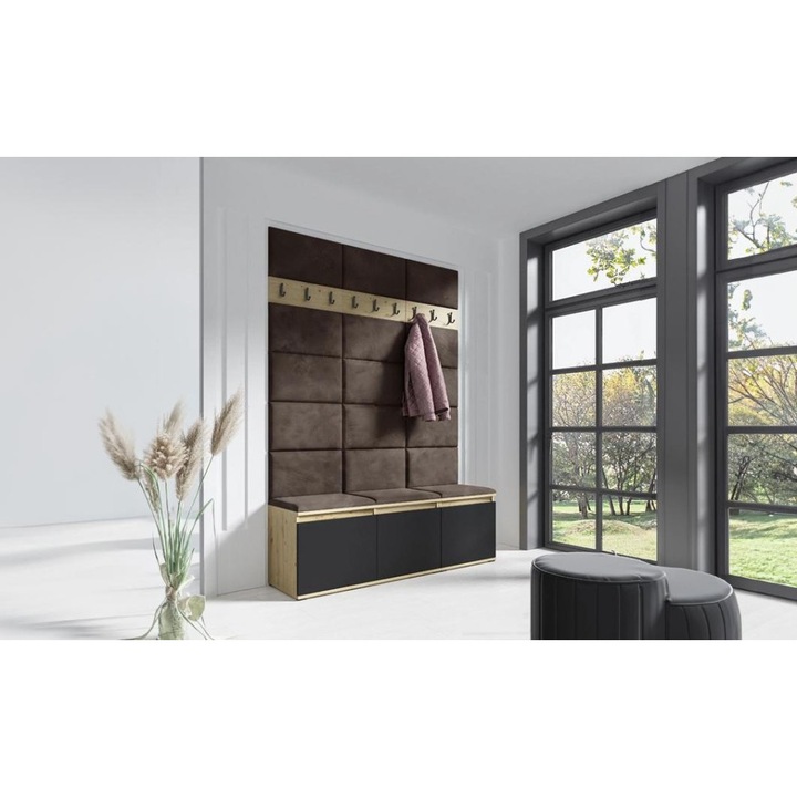 Cuier Hol Max 6 Culoare Maro inchis cu Artisan 150x215x40 cm