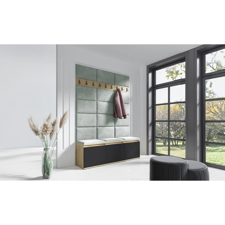 Cuier Hol Max 6 Culoare Verde menta cu Artisan 150x215x40 cm