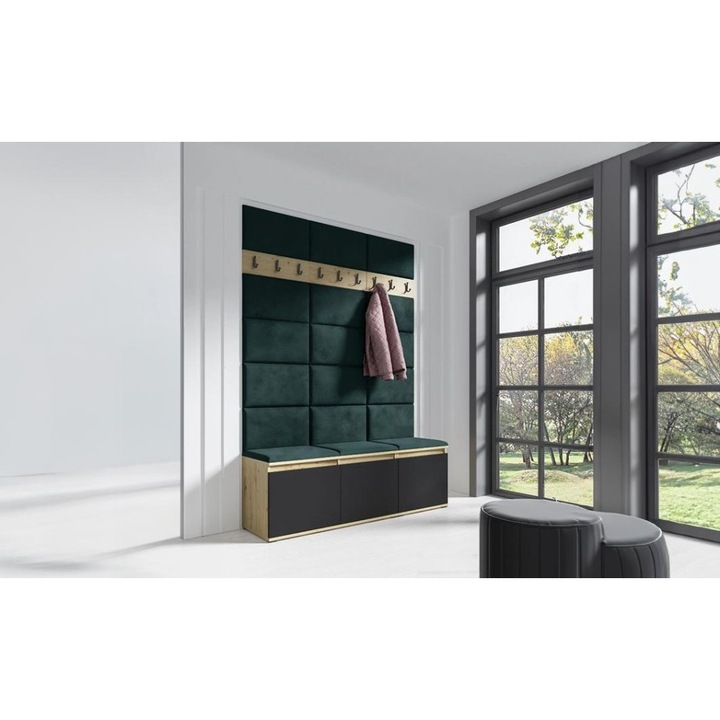 Cuier Hol Max 6 Culoare Verde inchis cu Artisan 150x215x40 cm