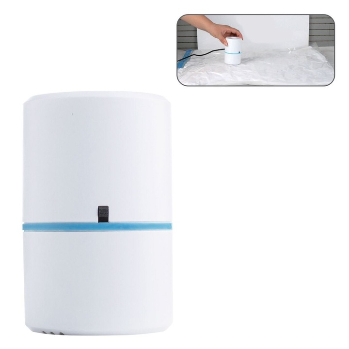 Pompa electrică vidat saci, 40W, compactă, portabilă, 10x8x18cm