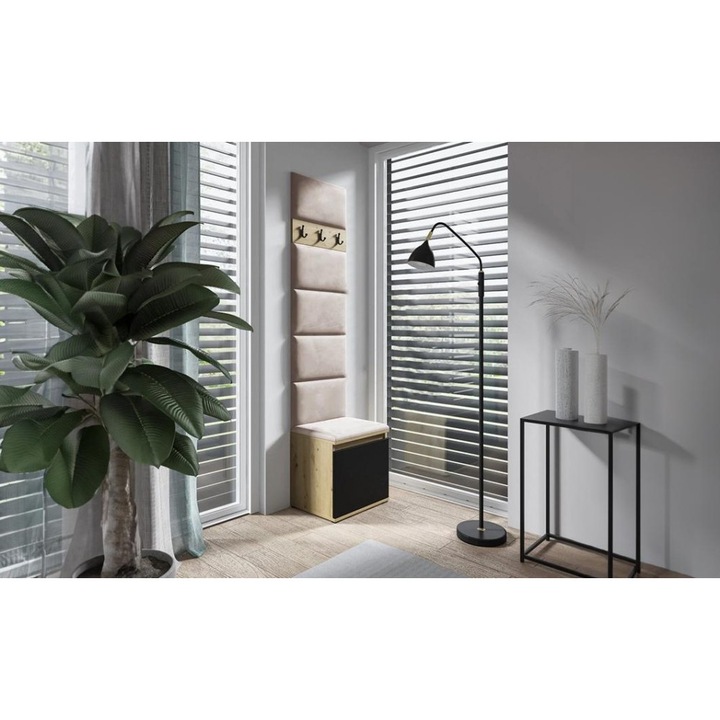 Cuier Hol Max 7 Culoare Bej cu Artisan 50x215x40 cm