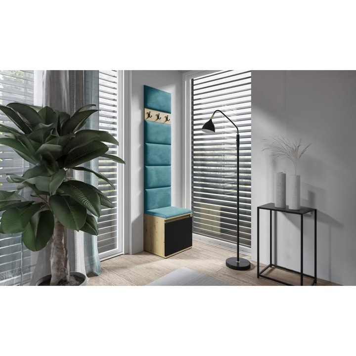 Cuier Hol Max 7 Culoare Albastru deshcis cu Artisan 50x215x40 cm