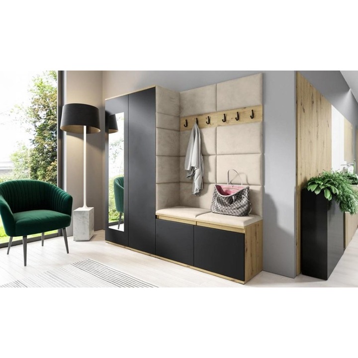 Cuier Hol Max 8 Culoare Bej cu Artisan 190x185x40 cm