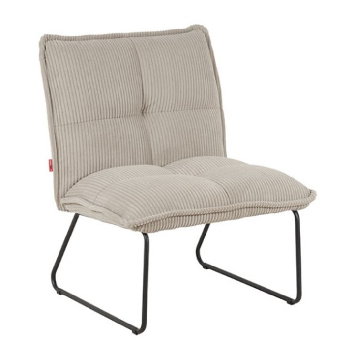 Scaun Living Tapitat LCM0109CF, 70 x 71 x 86 cm, Culoare Maro