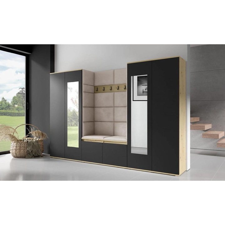 Cuier Hol Max 10 Culoare Gri antracit deschis cu Artisan 280x185x40 cm