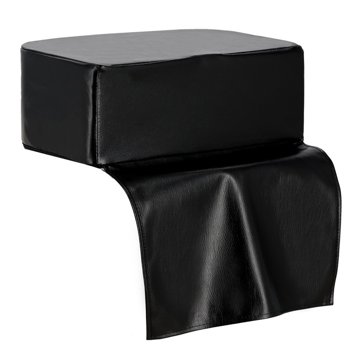 Calissimo, Scaun pentru copii pentru fotoliu de frizerie, puf negru pentru salon de frizerie, AO-WD-S19-BK