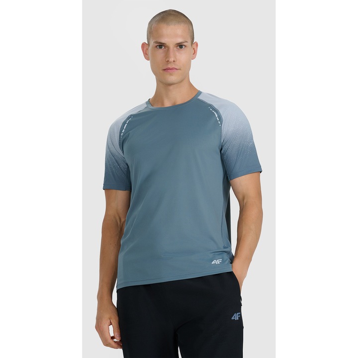 Férfi sportpóló, 4F, fényvisszaverő, kiváló szellőzés, gyorsan száradó, kényelmes, ezüst