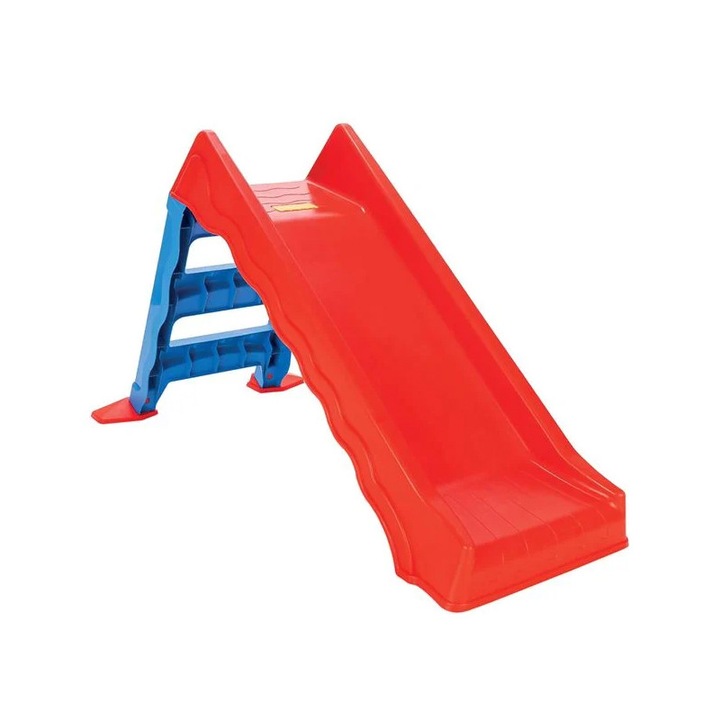 Пързалка, Водна, Сгъваема, 3 стъпала, 2-6 години, 126x59x71 см, 25 кг, Пластмаса, Многоцветен