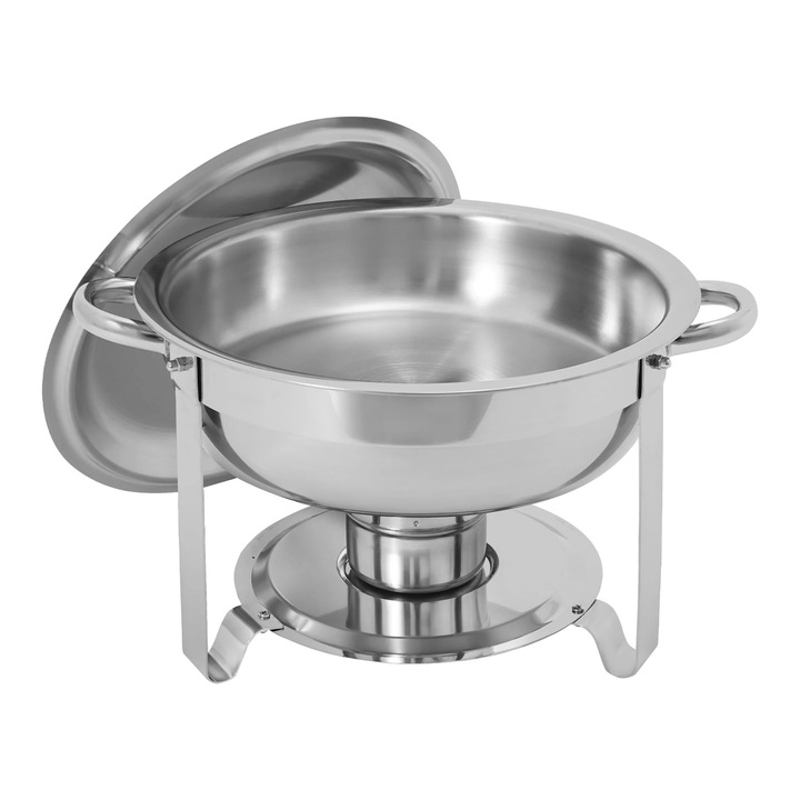 Set Bufet Chafing Dish Inox 4.5L, 2/4 Piese, Auriu/Argintiu, Auto-Servire