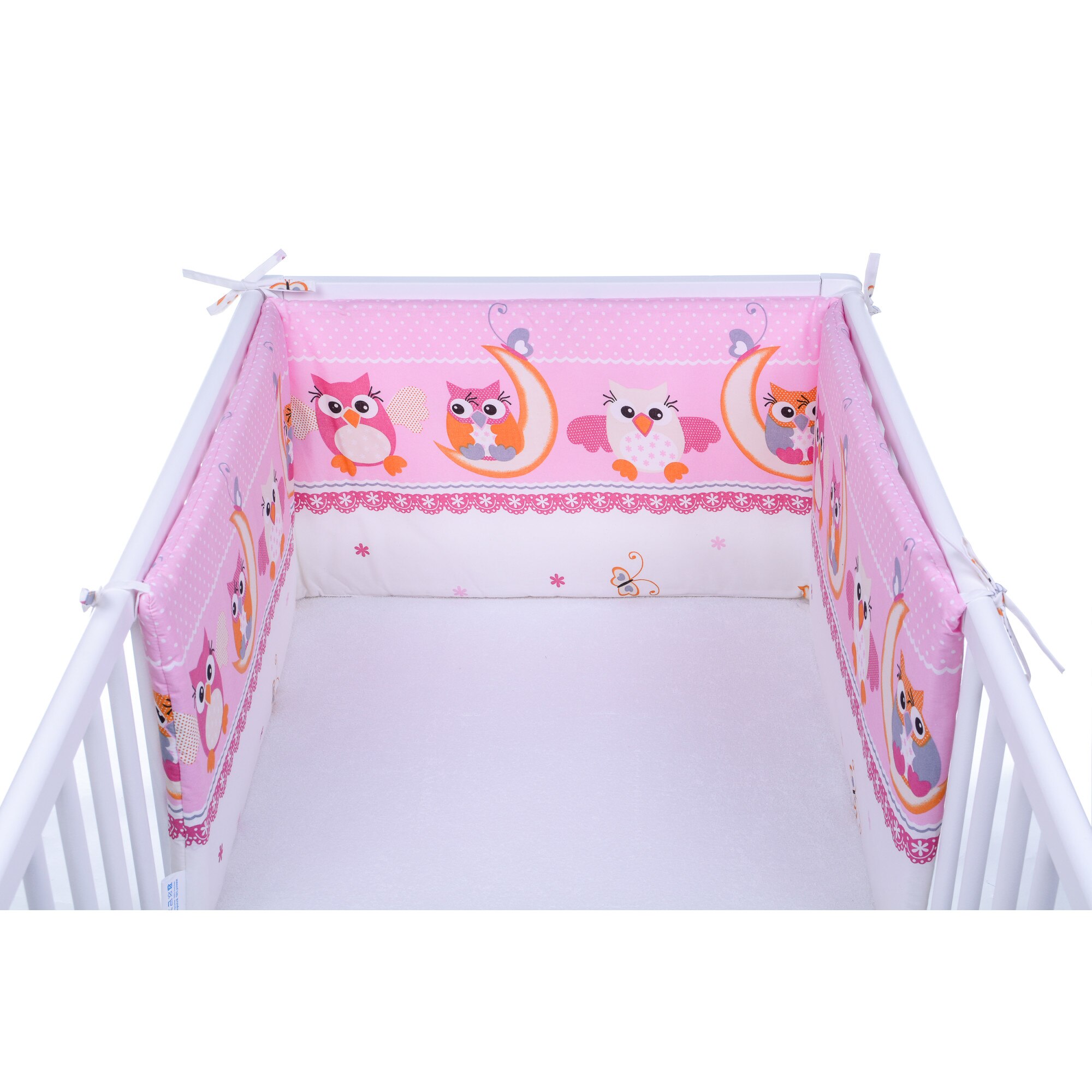 Set 2 aparatoare laterale patut 180X35 cm Bufnita Roz