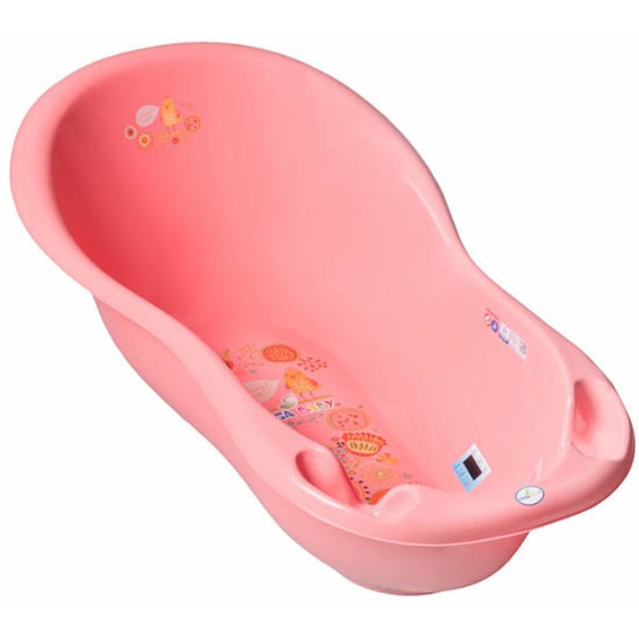 Cadita copii 86 cm Folk Corai cu senzor de temperatura