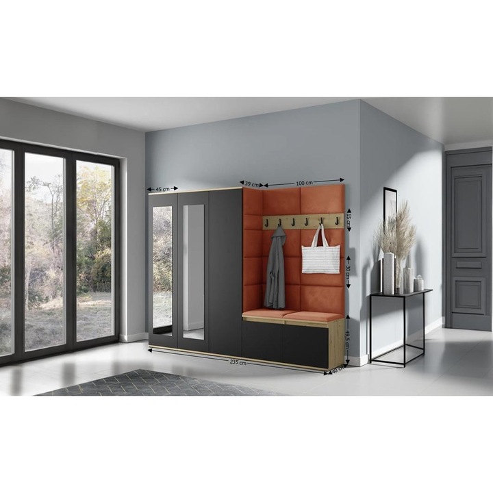 Cuier Hol Max 15 Culoare Bronz cu Artisan 235x235x40 cm