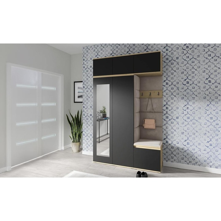 Cuier Hol Max 18 Culoare Gri antracit cu Artisan 225x225x40 cm