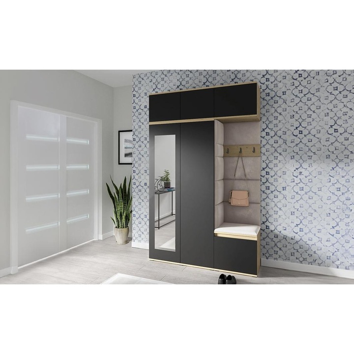 Cuier Hol Max 18 Culoare Gri antracit deschis cu Artisan 225x225x40 cm