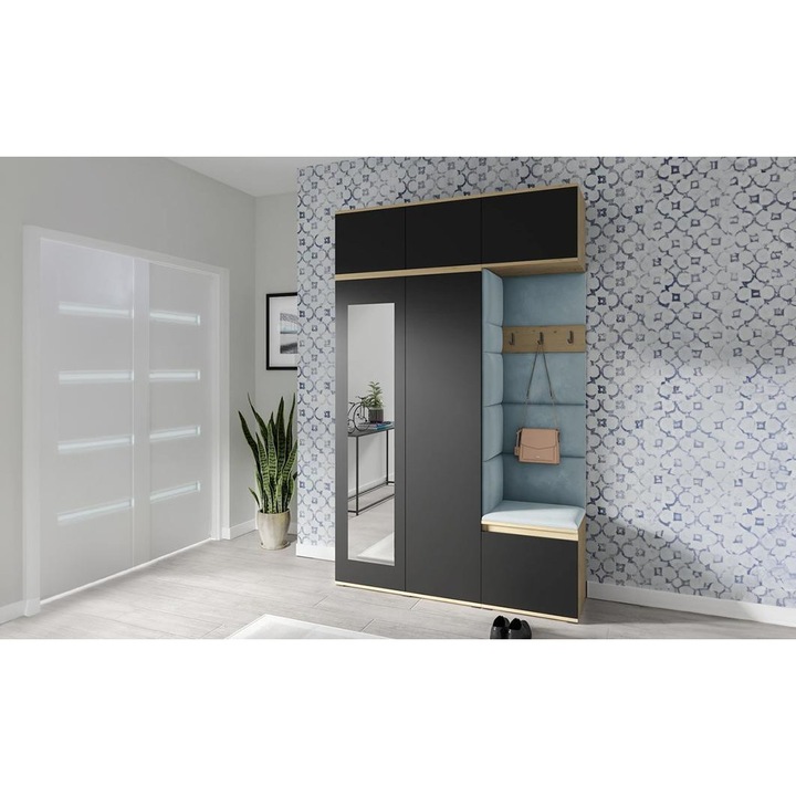 Cuier Hol Max 18 Culoare Gri Perlat cu Artisan 225x225x40 cm