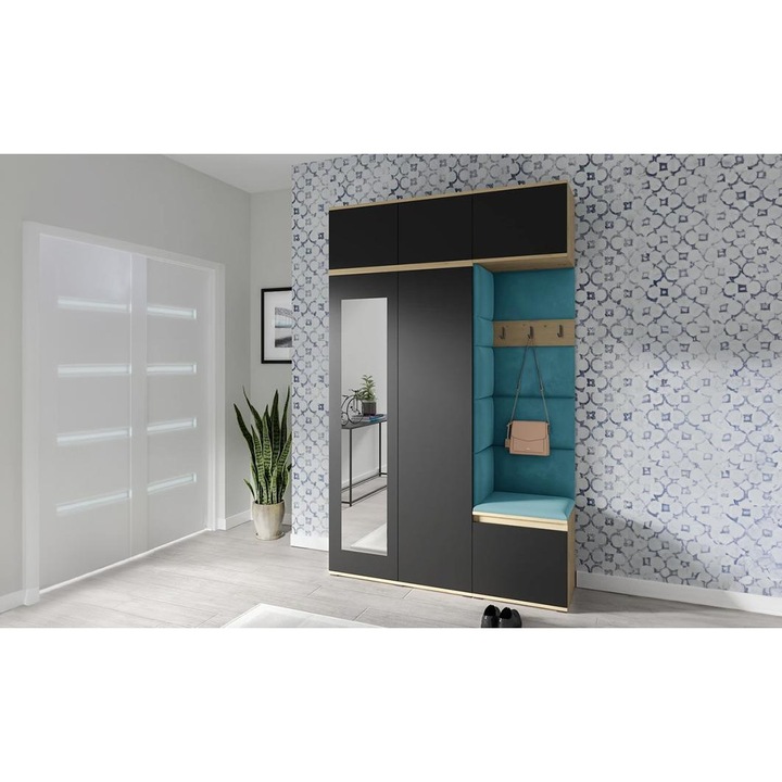 Cuier Hol Max 18 Culoare Albastru deshcis cu Artisan 225x225x40 cm