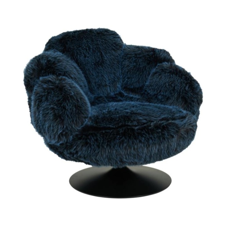 Fotoliu Pufos KJL5427, 105 x 96 x 83 cm, Culoare Albastru