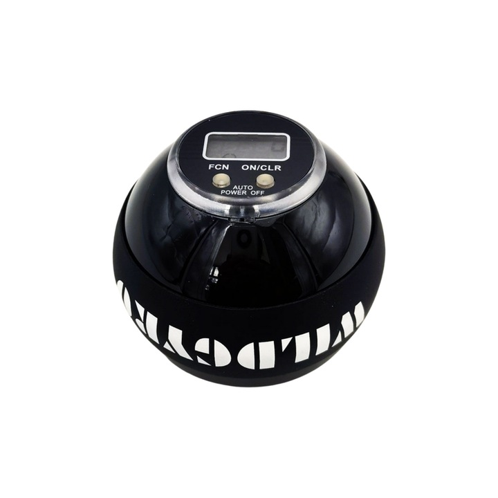 Фитнес топка със самостартиране, черна, 7x7x5.5см