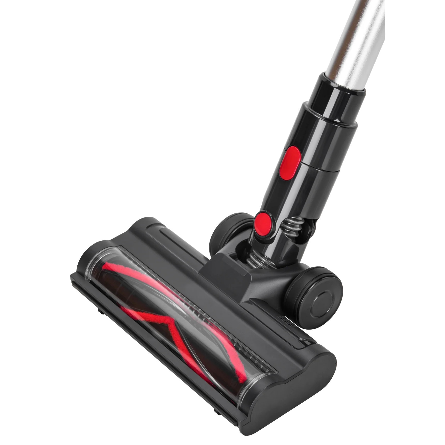 Aspirator vertical fara sac, Kraft&Dele, 25.2 V, 2500 mAh, Negru / Rosu