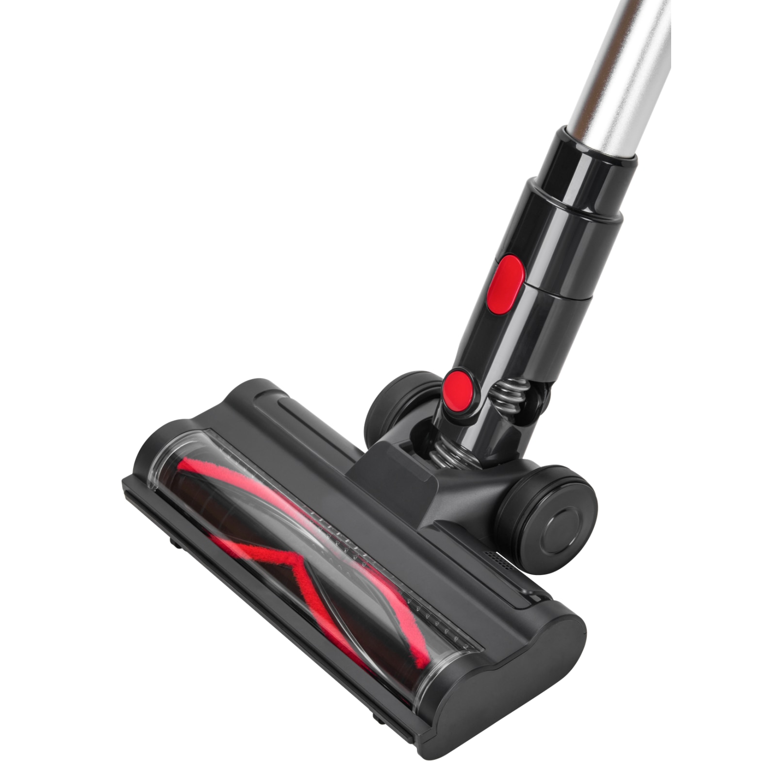 Aspirator vertical fara sac, Kraft&Dele, 25.2 V, 2500 mAh, Negru / Rosu