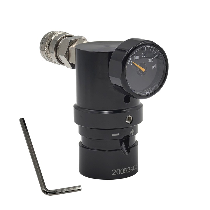 Регулатор CO2 HPA DRYHTEN микро, регулируем 20-200 Psi, за airsoft, PCP, пейнтбол