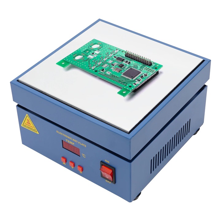 Plită electrică de laborator, 50-400°C, afișaj LCD, placă din aliaj de aluminiu