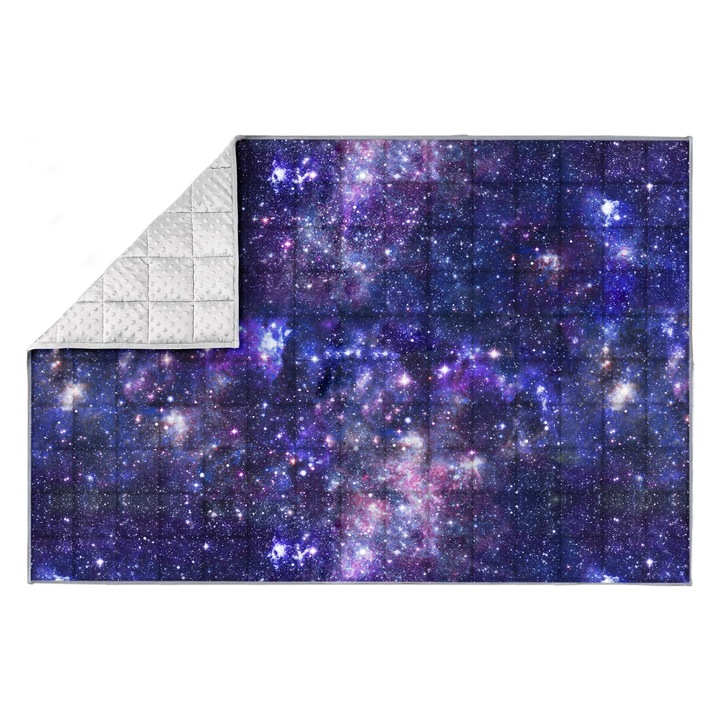 Претеглено одеяло Solfres, принт звезди, 3,2 кг, 102x150 см