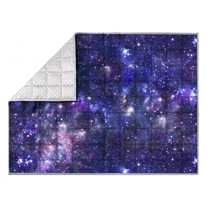 Пондерирана завивка Solfres за деца, 2, 3 кг, 90x120 см, Minky принт, звезди