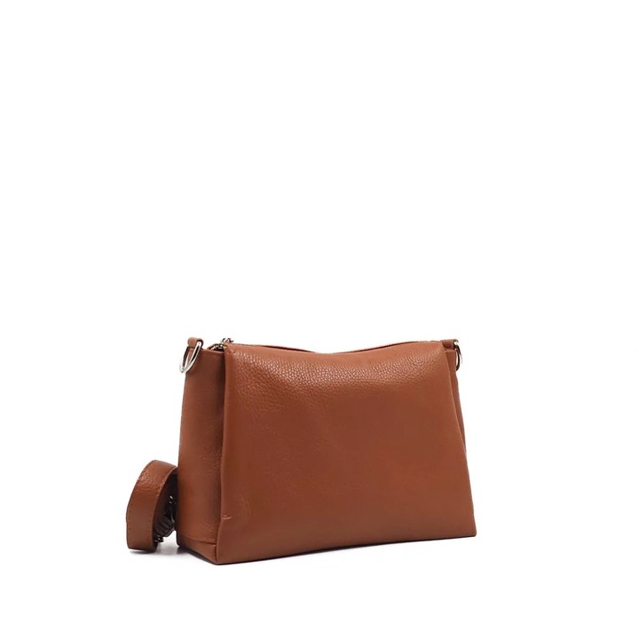 Poseta Piele Miliana - Coniac, Geanta Casual din Piele Naturala, Geanta, Genti