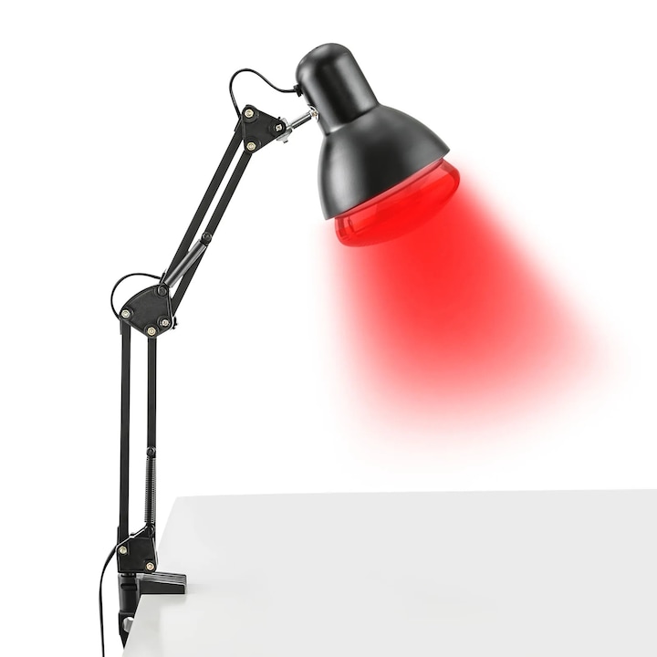 Lampa cu infraroșu, 150W, reglabilă pe înălțime, pliabilă, gri/negru