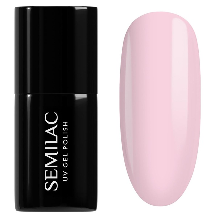 Oja semipermanentă Semilac 002, roz, 7ml, Colectia Special Day