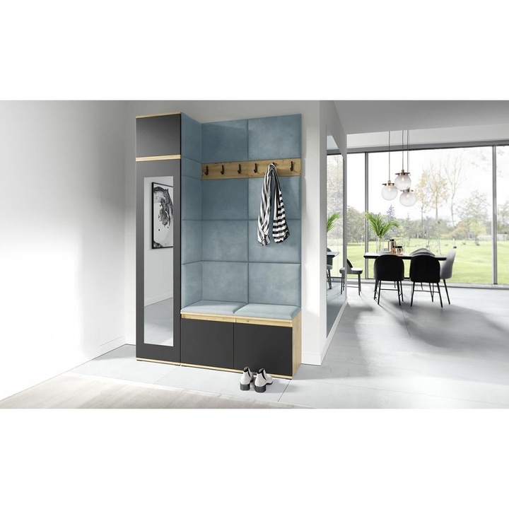 Cuier Hol Max 22 Culoare Gri Perlat cu Artisan 145x225x40 cm