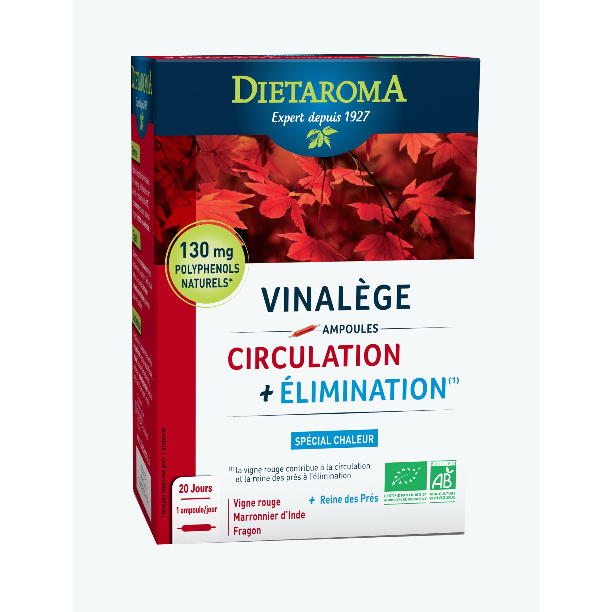 Vinalege, circulatie si eliminare, 20 fiole buvabile de 10ml