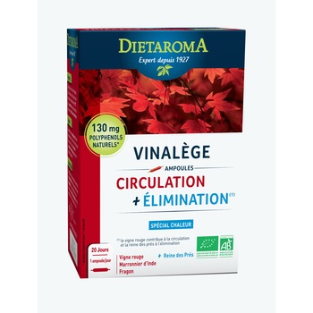 Vinalege, circulatie si eliminare, 20 fiole buvabile de 10ml Vinalege, circulatie si eliminare, 20 fiole buvabile de 10ml