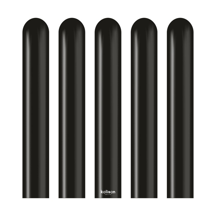 Балони за моделиране Kalisan, стандартни черни, 115 см, комплект 100 броя