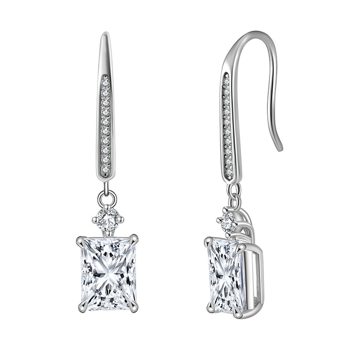 Cercei argint 925 placati cu rodiu, BeSpecial, ERR78