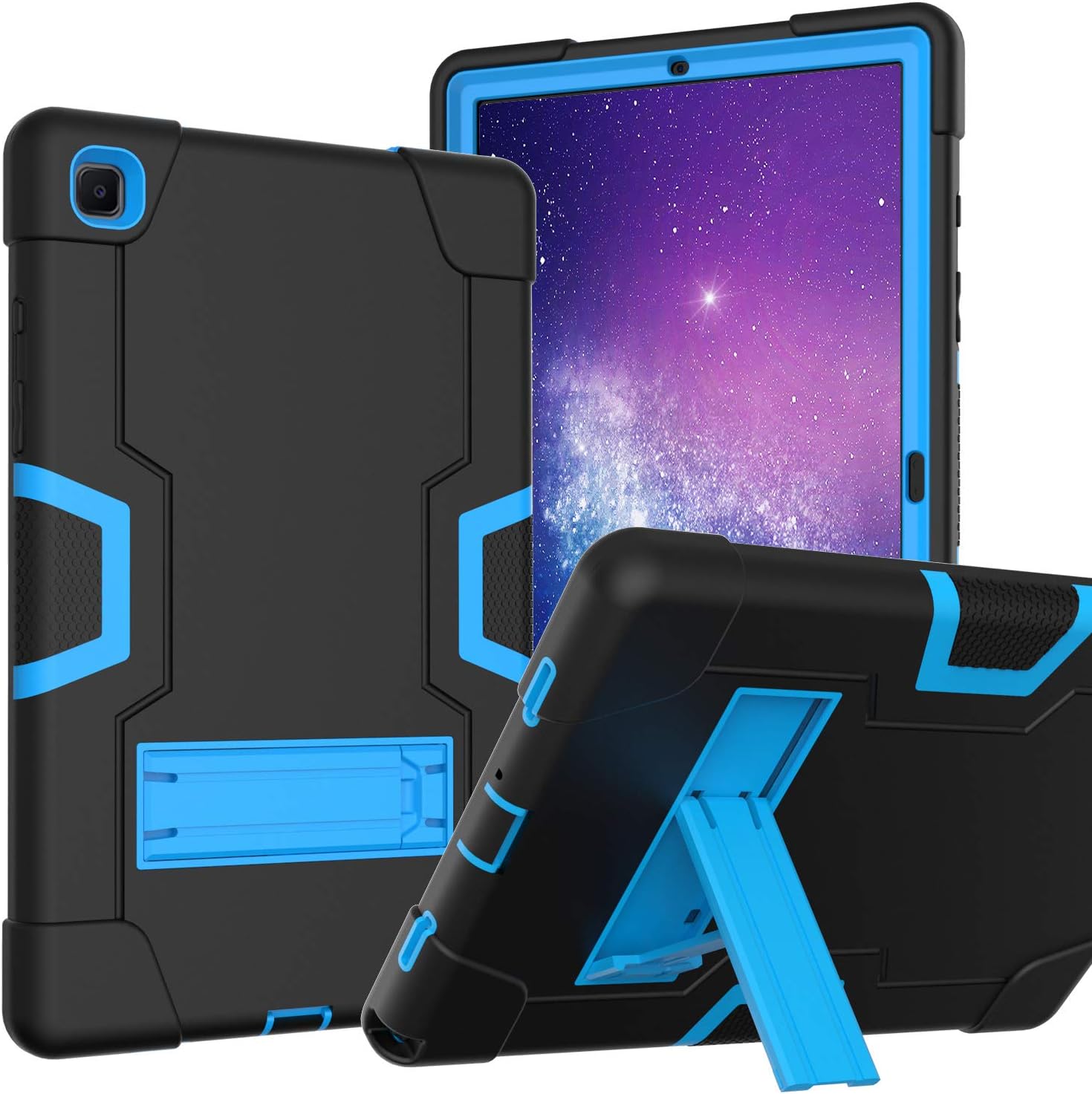Husa Shockproof Armor Sigloo, pentru Samsung Galaxy Tab A7 (SM-T500/T505/T507), 10.4", cu stand, Negru