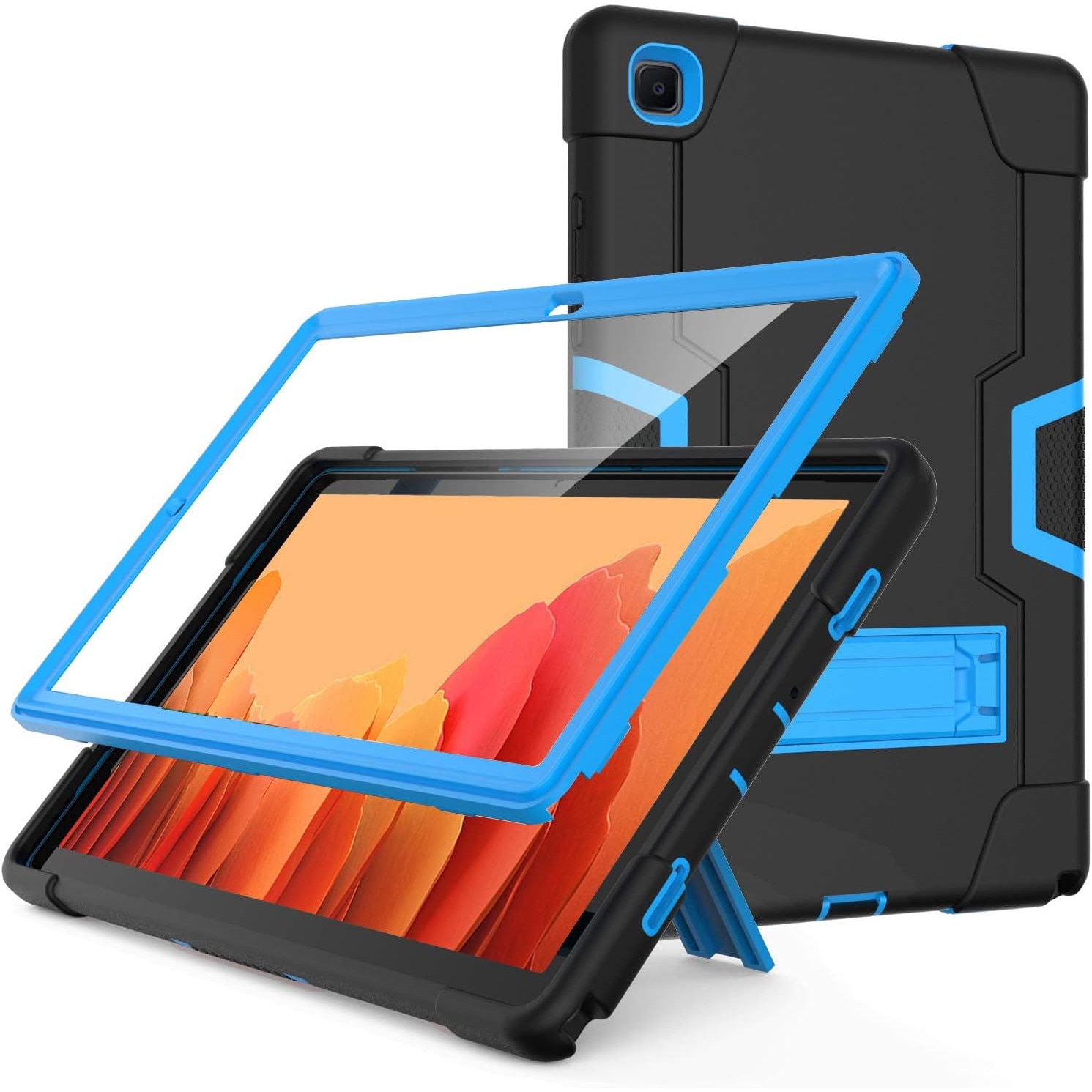 Husa Shockproof Armor Sigloo, pentru Samsung Galaxy Tab A7 (SM-T500/T505/T507), 10.4", cu stand, Negru