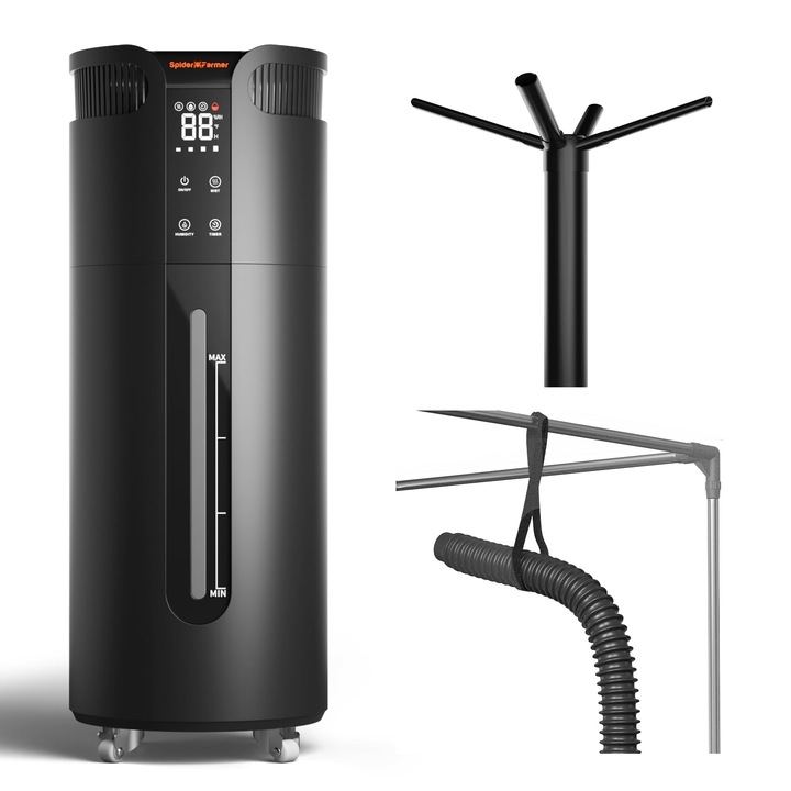 Umidificator Spider Farmer 16L, temporizator, 4 furtunuri, commercial, 120x240x200cm