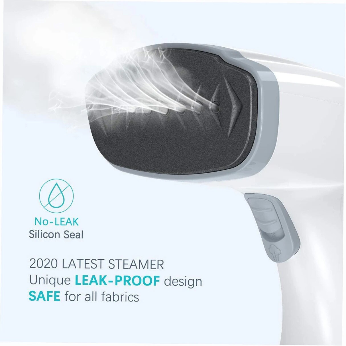 Aparat de aburi pentru haine, Steamer de mana pentru calatorie, 1500 W, Incalzire in 15 s, Mini portabil, Indreptare cute, Alb