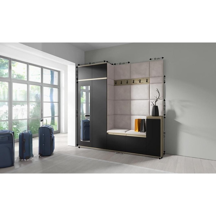 Cuier Hol Max 26 Culoare Crem cu Artisan 220x225x40 cm