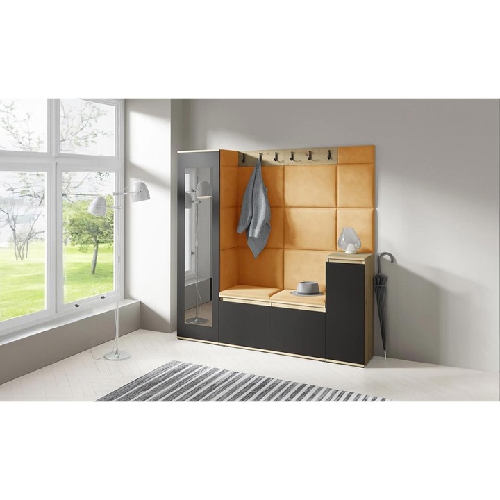 Cuier Hol Max 28 Culoare Galben mustar cu Artisan 175x185x40 cm